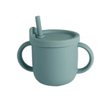 Silicone Sipper and snacks cup<br> (DUSTY BLUE)