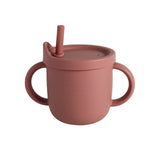 Silicone Sipper and snacks cup<br> (Dark Pink)