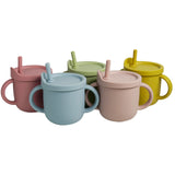 Silicone Sipper and snacks cup<br> (DUSTY BLUE)