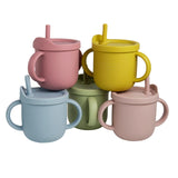 Silicone Sipper and snacks cup<br> (Rose Pink)